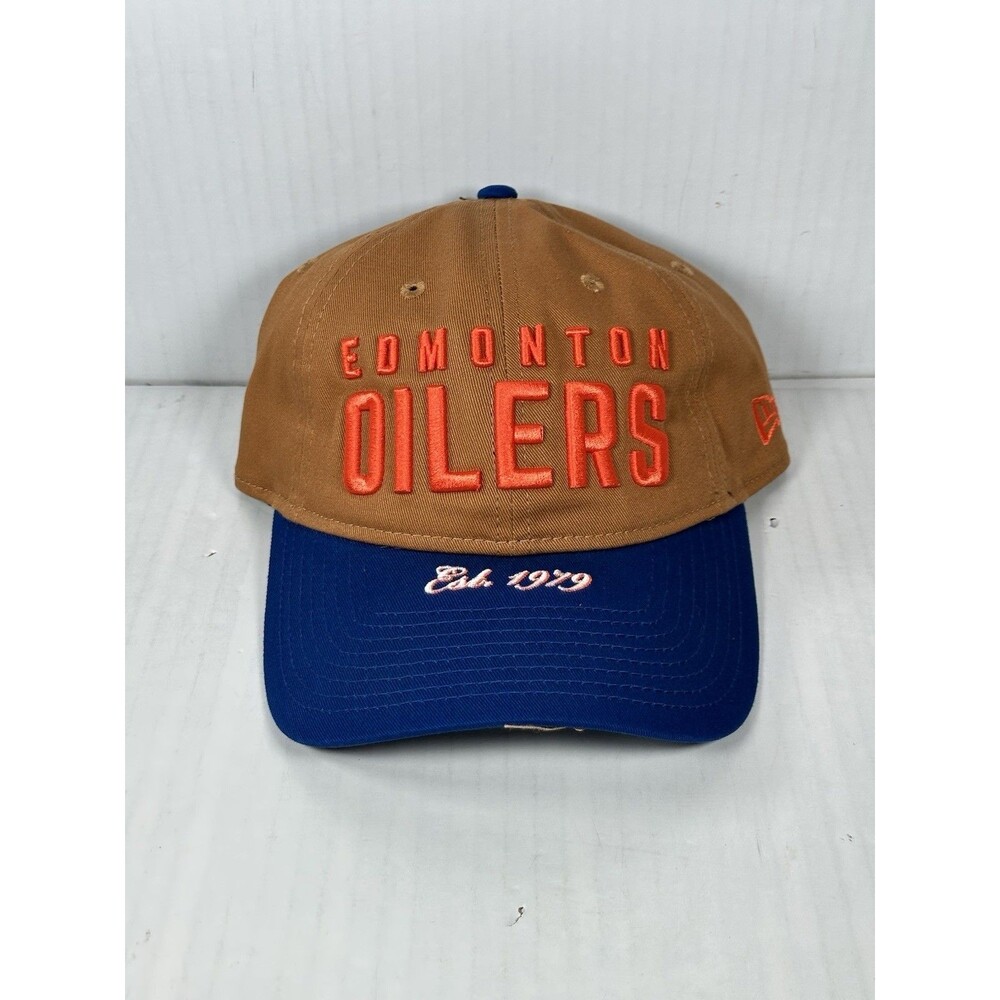New Era Edmonton Oilers Bronze 9TWENTY Adjustable Strapback Hat Cap NHL